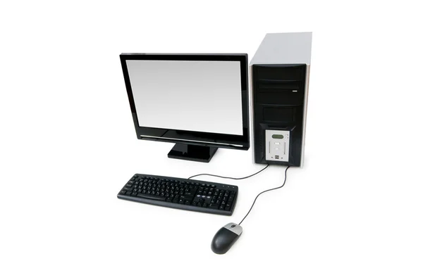 Προσωπικός υπολογιστής απομονωμένη στο λευκό — Φωτογραφία Αρχείου