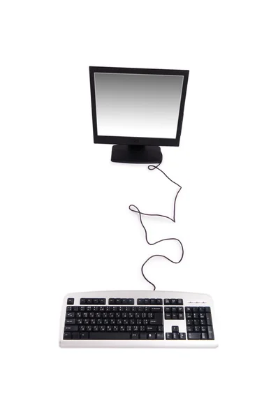 Izolovaný stolní počítač — Stock fotografie