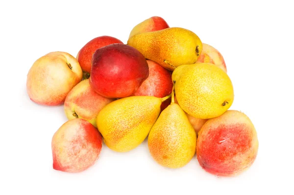 Vari frutis isolati sul bianco — Foto Stock
