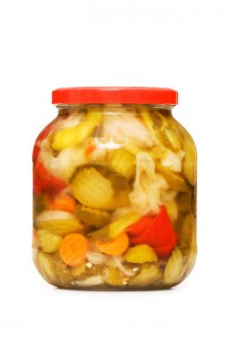 Pickles jar isolated on the white clipart