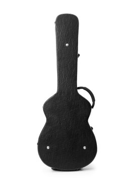 Black guitar case isolated clipart