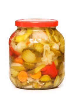 Pickels jar isolated on the white clipart