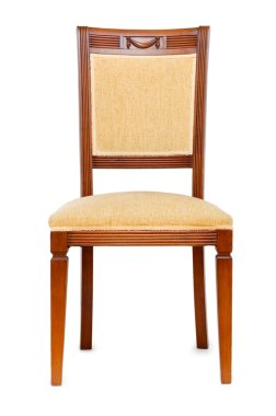 Wooden arm chair isolated clipart