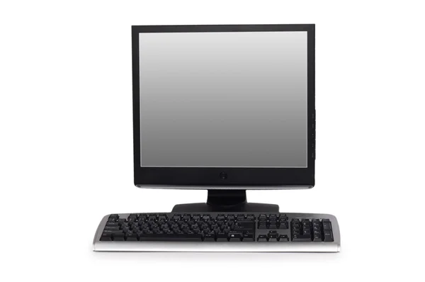 Компьютер с плоским экраном — стоковое фото