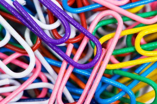 Close up of many paper clips — Stock Photo, Image