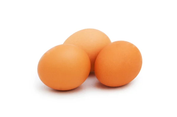 Grupo de huevos aislados en el blanco —  Fotos de Stock