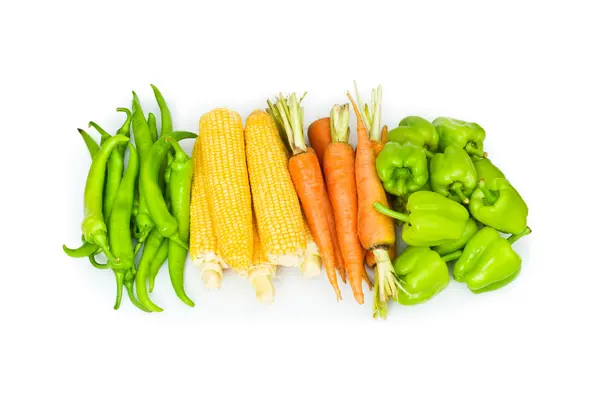 Vários vegetais isolados — Fotografia de Stock