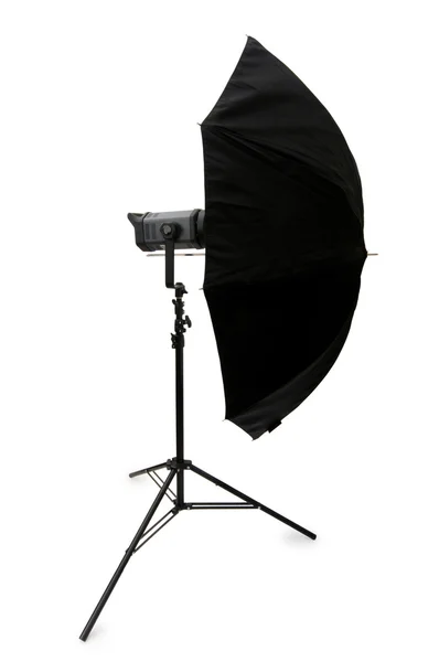 Black studio umbrella isolated — Stock Photo, Image
