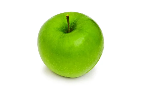 Πράσινο μήλο απομονωμένη στο λευκό — Φωτογραφία Αρχείου
