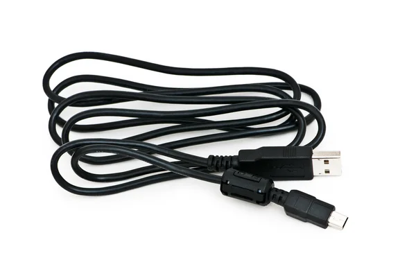 Καλώδιο USB απομονωμένη στο λευκό — Φωτογραφία Αρχείου