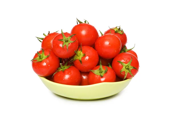 젖은 전체 토마토 고립 된 배열 — 스톡 사진