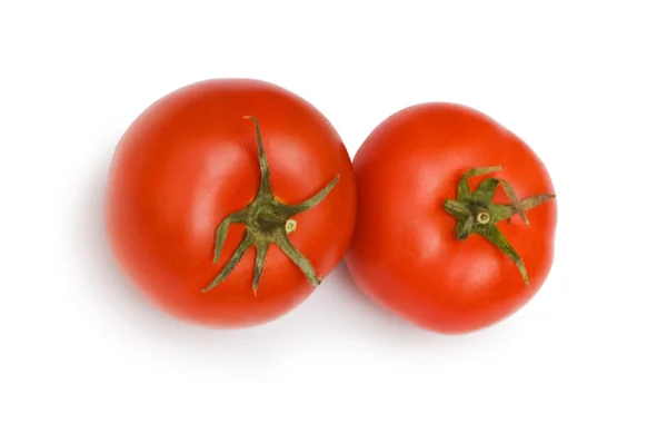 赤いトマト、白で隔離されます。 — ストック写真