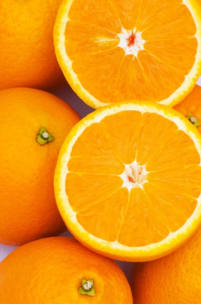 Primo piano macro shot di mezze arance — Foto Stock