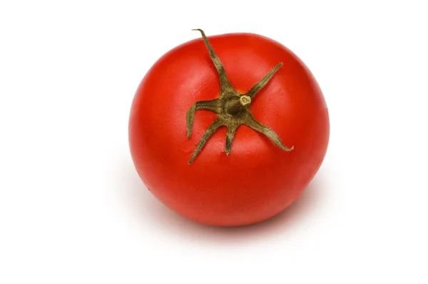 Red tomato isolated on the white — Stock Photo, Image
