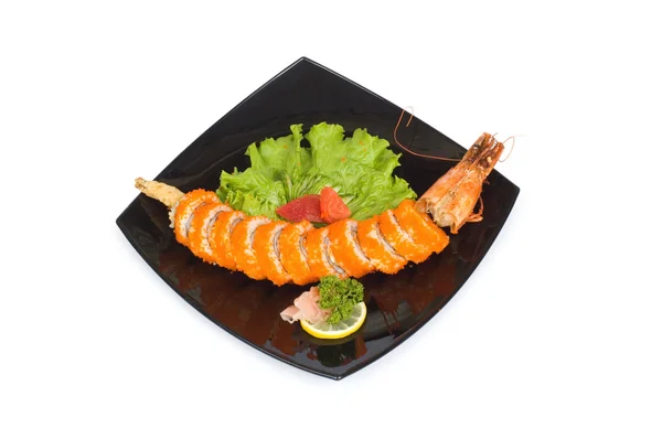Sushi i Krab na białym tle — Zdjęcie stockowe