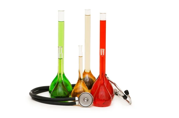 Stethoscope and tubes isolated — Stock Photo, Image