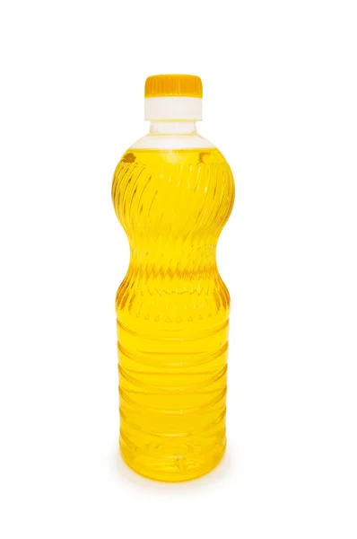 Sticlă de ulei de măsline izolat — Fotografie, imagine de stoc