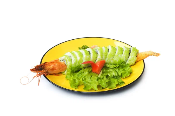 Sushi y cangrejo aislados en el blanco —  Fotos de Stock