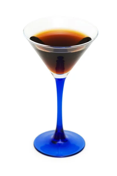 Dark cocktail isolated on the white — Stock Photo, Image