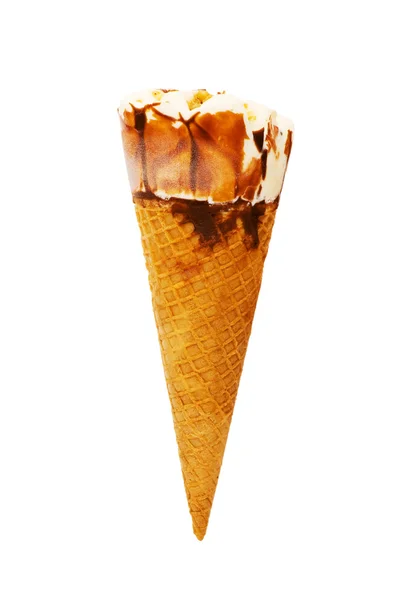 Cono de helado aislado en el blanco — Foto de Stock