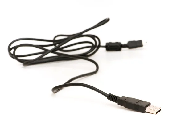 USB-кабель ізольовано на білому — стокове фото