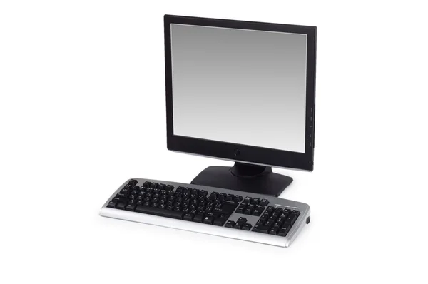 Computador com tela plana — Fotografia de Stock