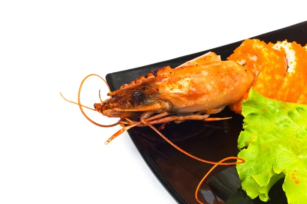 Sushi et crabe isolés — Photo