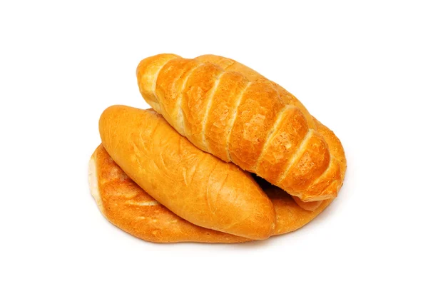 Pan de pan aislado en el blanco —  Fotos de Stock