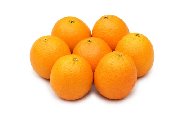 Grupo de laranjas isoladas — Fotografia de Stock