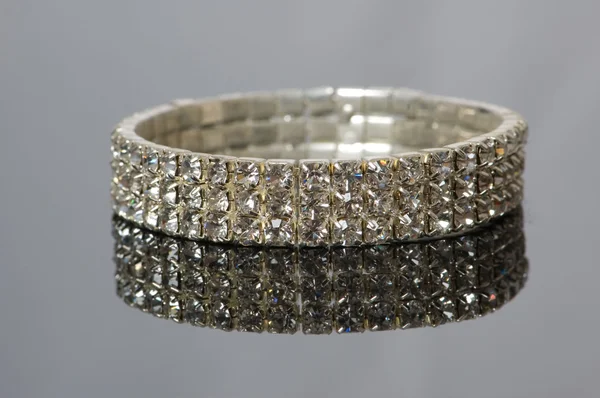 Diamond bracelet with many stones — Stock Photo, Image