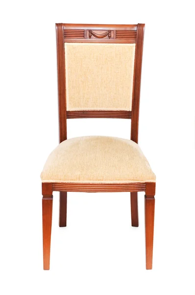 Деревянный стул изолирован на белом — стоковое фото