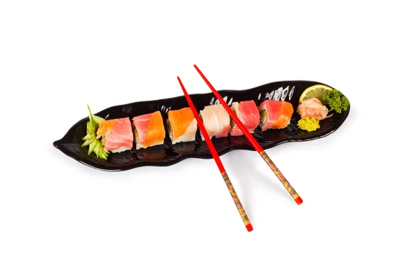 Stock image Sushi plate isolated on the white