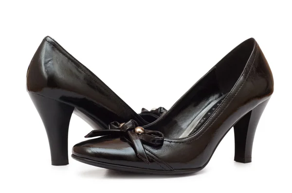 Üzerinde beyaz izole kadın ayakkabı — Stok fotoğraf