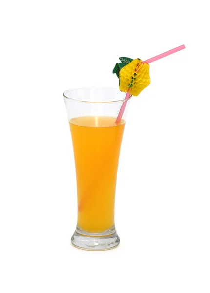 Orange juice isolated on the white — Stock Photo, Image