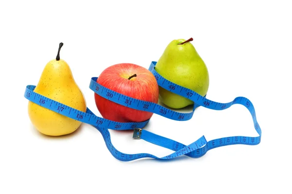 Päron och äpple — Stockfoto