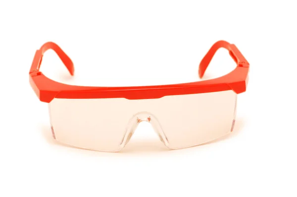 分離した赤の安全メガネ — ストック写真