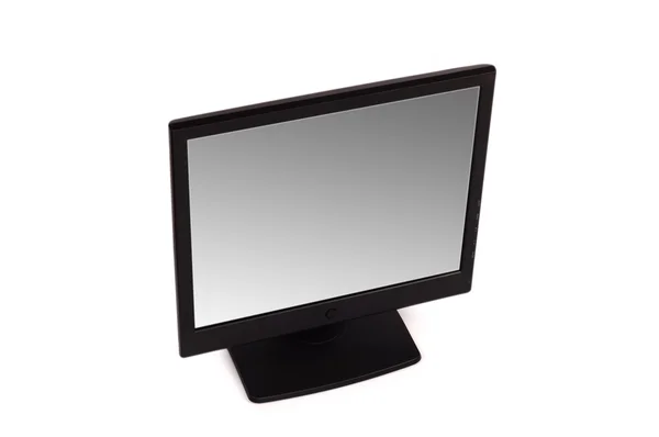 Černý lcd monitor, samostatný — Stock fotografie