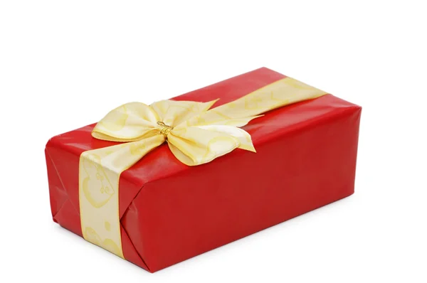 Caja de regalo aislada en el blanco — Foto de Stock