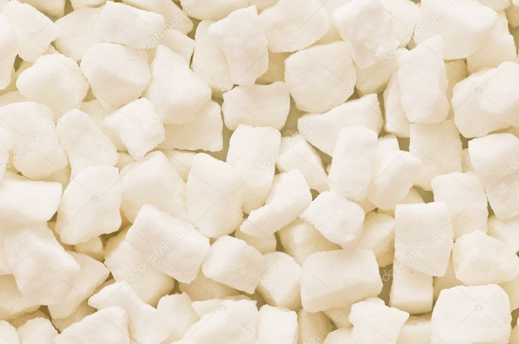 White sugar cubes arranged