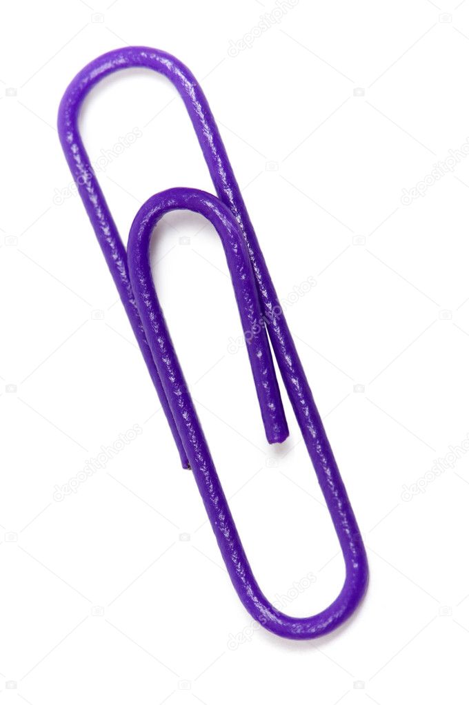Extreme close-up of paper clip