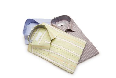 Striped shirts isolated on the white clipart