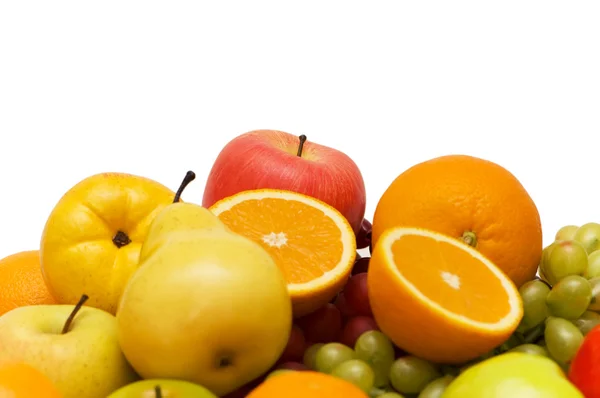 Diverse vruchten - focus op de rode appel — Stockfoto
