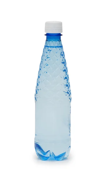 Flasche Wasser isoliert auf der weißen — Stockfoto