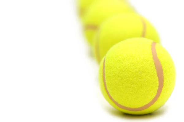 Palle da tennis isolate sul bianco — Foto Stock