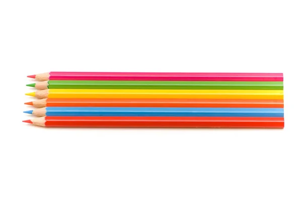 흰색 절연 색깔된 연필 — 스톡 사진