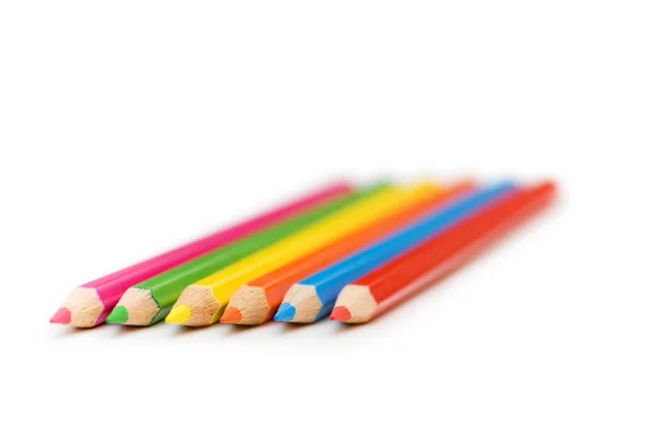 다양 한 컬러 연필 절연 — 스톡 사진