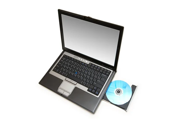 Stock image Laptop and cd-drive isolated