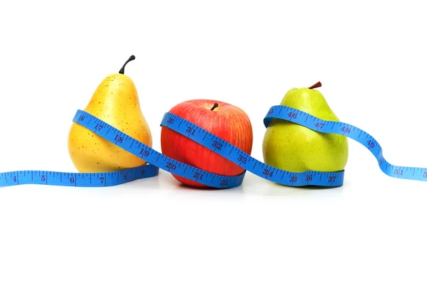 Gruszki i jabłka, ilustrujące, diety — Zdjęcie stockowe