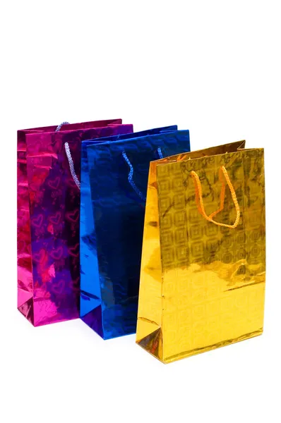 Colorful bags isolated on the white Royalty Free Stock Images