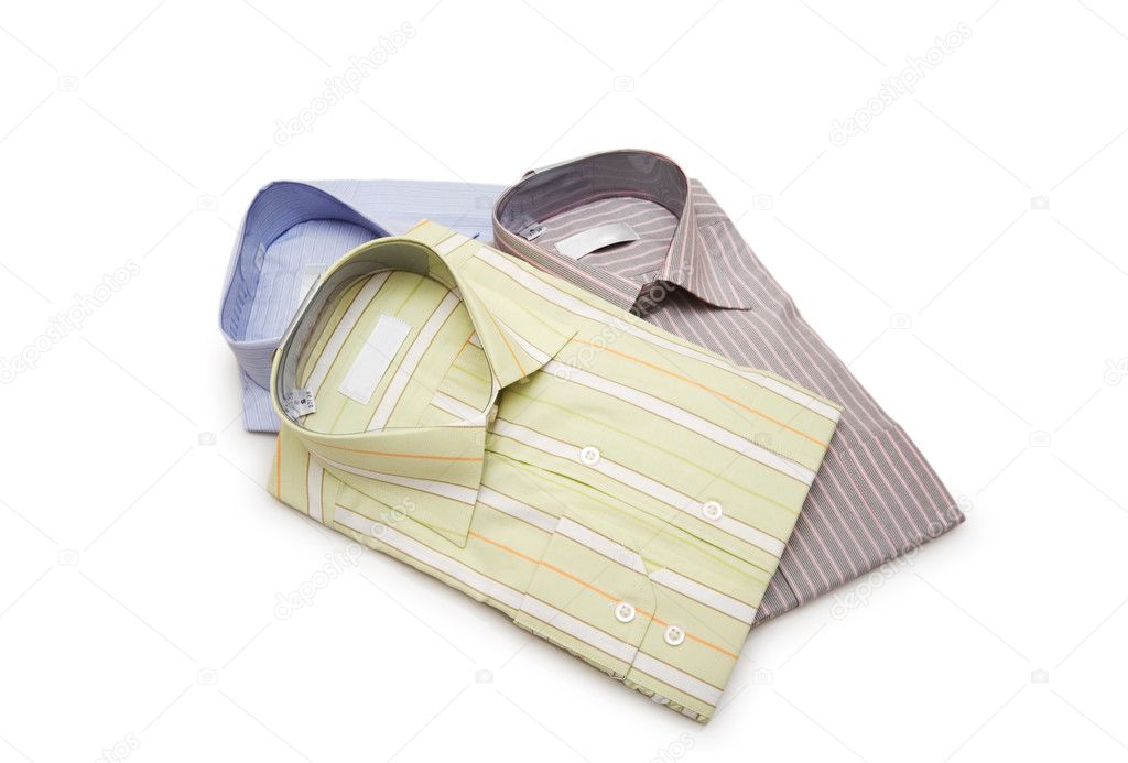 Striped shirts isolated on the white